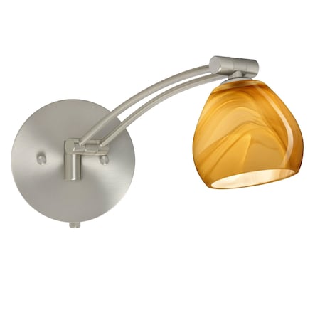 Besa Lighting Tay Tay 1WW Swing Arm, 1x 50W Halogen 1WW-5605HN-SN